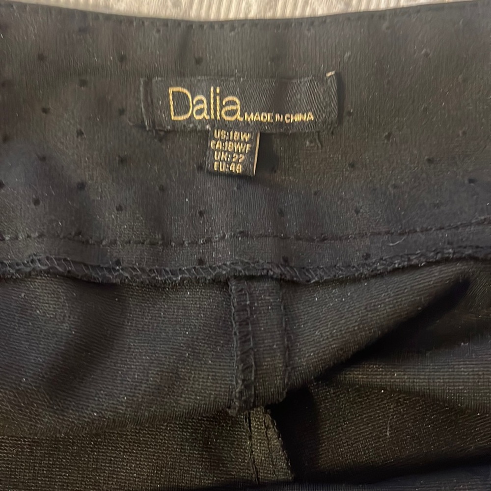 Black pull on Swiss dot Dalia pant.